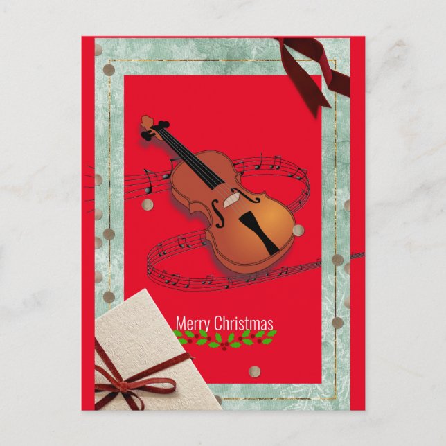 Carte Postale Festival de musique de violon de Noël (Devant)