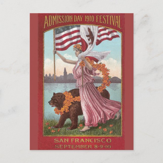 Carte Postale Festival de San Francisco 1910 (Devant)