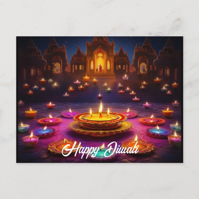 Carte Postale Festival des lumières : Diwali Célébrations (Devant)