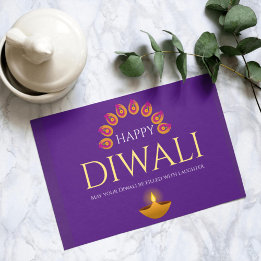 Carte Postale Festival des lumières Diwali Hindu