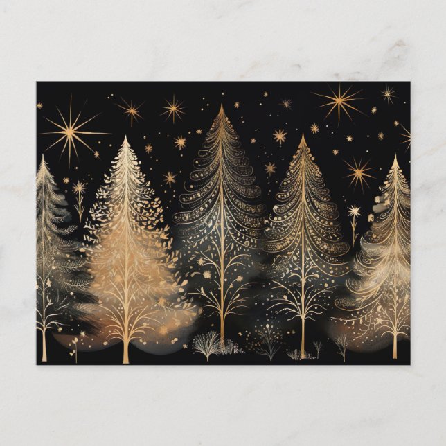 Carte Postale Festive and elegant Christmas Tree Greeting Card (Devant)