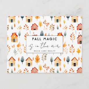 Carte Postale Festive Automne Feuilles Maison Immo Promotion