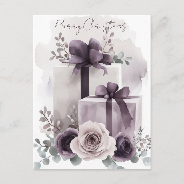 Carte postale Festive et élégante de Noël (Devant)