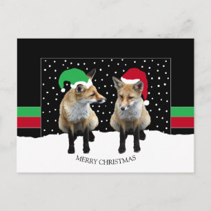 Carte postale Festive Fox Cubs Holiday