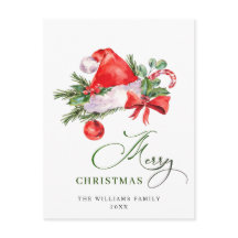 Festive Père Noël Casquette Noël Salutation vacanc