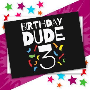 Carte Postale Fête 3ème Anniversaire Garçon 3 Ans Anniversaire M
