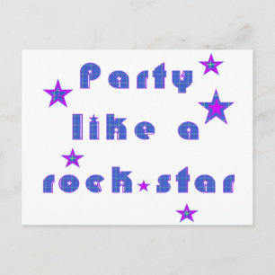 Carte Postale Fête comme un RockSTAR
