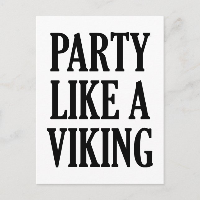 Carte Postale Fête Comme Un Viking (Devant)