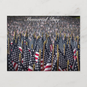 Carte Postale Fête commémorative Flags américains