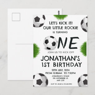 Carte Postale Fête d'anniversaire 1 an Enfants de football