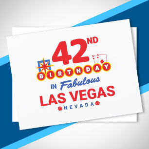Carte Postale Fête d'anniversaire à Las Vegas - 42e anniversaire