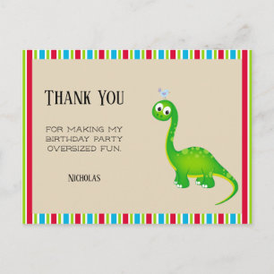 Carte Postale Fête d'anniversaire de dinosaure préhistorique Mer