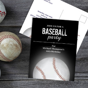 Carte Postale Fête d'anniversaire de enfant Baseball personnalis