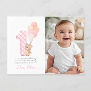 Carte Postale Fête d'anniversaire du premier ours en peluche de