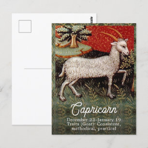 Carte Postale Fête d'anniversaire du signe du zodiaque Capricorn