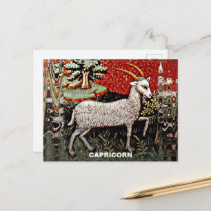 Carte Postale Fête d'anniversaire du signe du zodiaque Capricorn