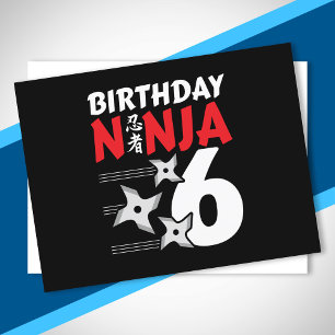Carte Postale Fête d'anniversaire Ninja - Ninja d'anniversaire 6