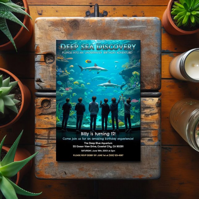 Carte Postale Fête d'anniversaire pour la découverte des profond (Créateur téléchargé)