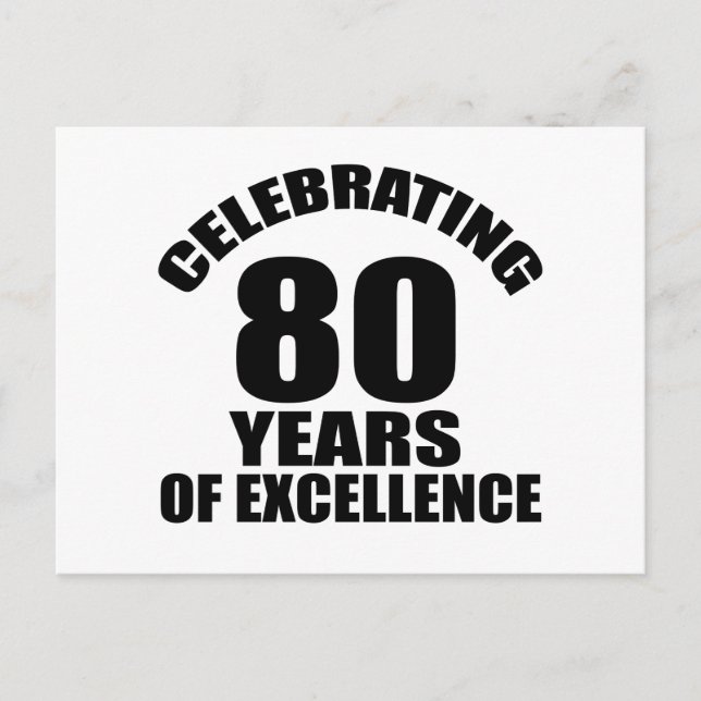 Carte Postale Fête de 80 ans Anniversaire (Devant)