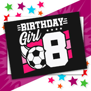 Carte Postale Fête de Football 8 Ans Fille 8 Ans