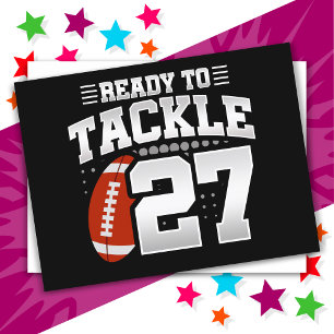 Carte Postale Fête de football à la tackle à 27 ans 27e annivers