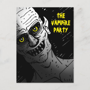 Carte Postale Fête de Halloween Vampire Flippante