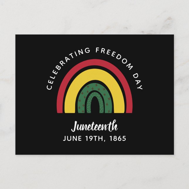 Carte Postale Fête de la Liberté 1865 Arc-en-ciel (Devant)