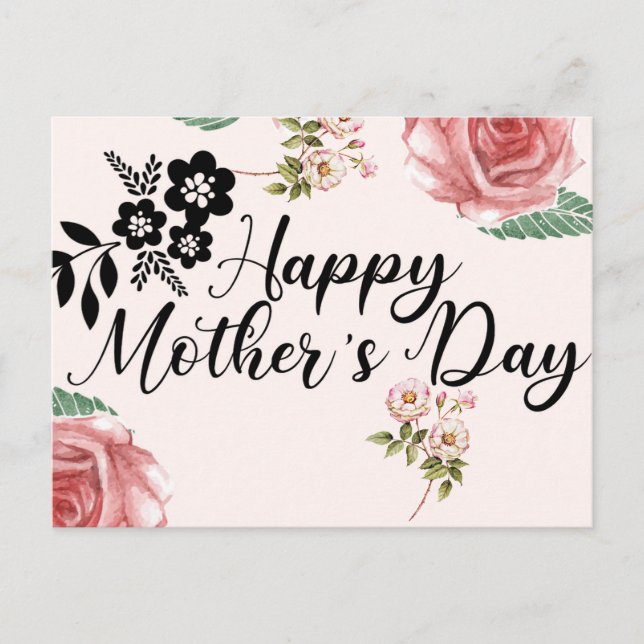 Carte Postale fête de la mère heureuse (Devant)