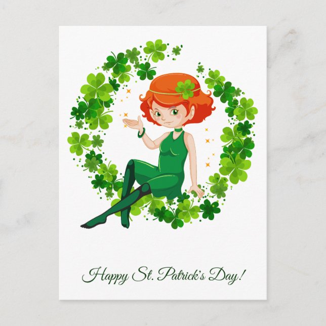 Carte Postale Fête de la Saint Patrick. (Devant)