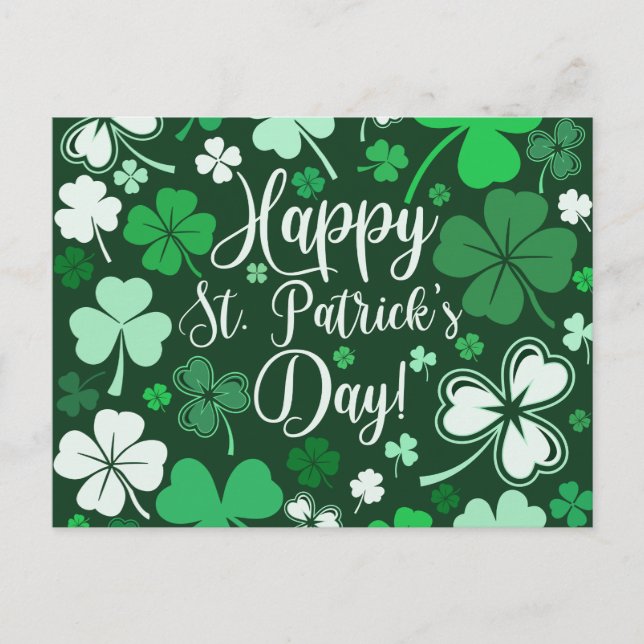 Carte Postale Fête de la Saint-Patrick shamrock (Devant)