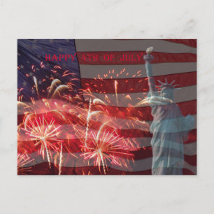Carte Postale Fête    de l'Indépendance4 juillet Feu d'artifice