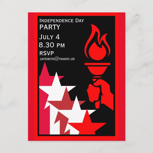 Carte Postale Fête de l'indépendance américaine (Devant)