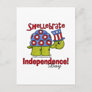 Carte Postale Fête de l'Indépendance des tortues Shellebrate !