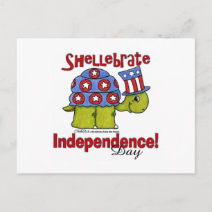 Carte Postale Fête de l'Indépendance des tortues Shellebrate !