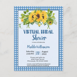 Carte Postale Fête de mariage virtuel Floral rustique de campagn