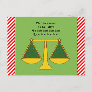 Carte Postale Fête de Noël de l'avocat