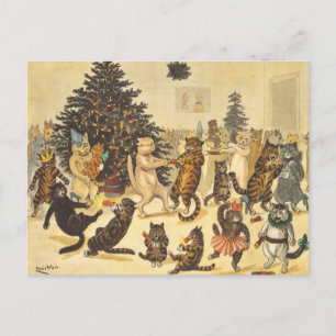 Carte Postale Fête de Noël de Louis Wain