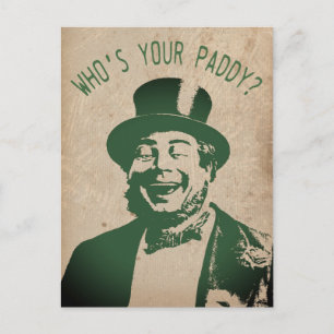 Carte Postale Fête de Saint-Patricks Vintage Funny