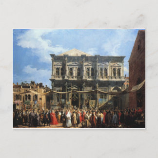Carte Postale Fête de San Rocco par Canaletto