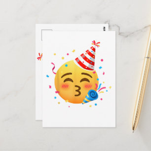 Carte Postale Fête d'émoticônes drôles