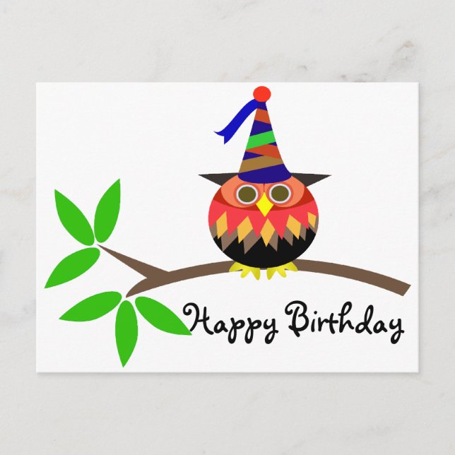 Carte Postale Fête des enfants : hibou (Devant)