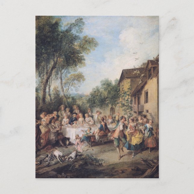Carte Postale Fête des mariages dans le village (Devant)
