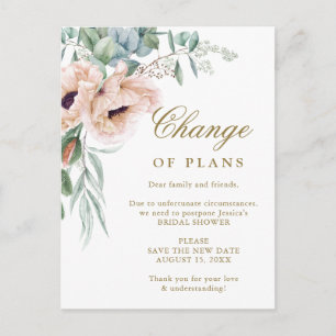 Carte Postale Fête des mariées Changement de plans Poppy Eucalyp
