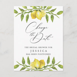 Carte Postale Fête des mariées Changer la date Lemons Green