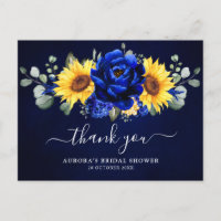 Fête des mariées de tournesol bleu Royal Poster