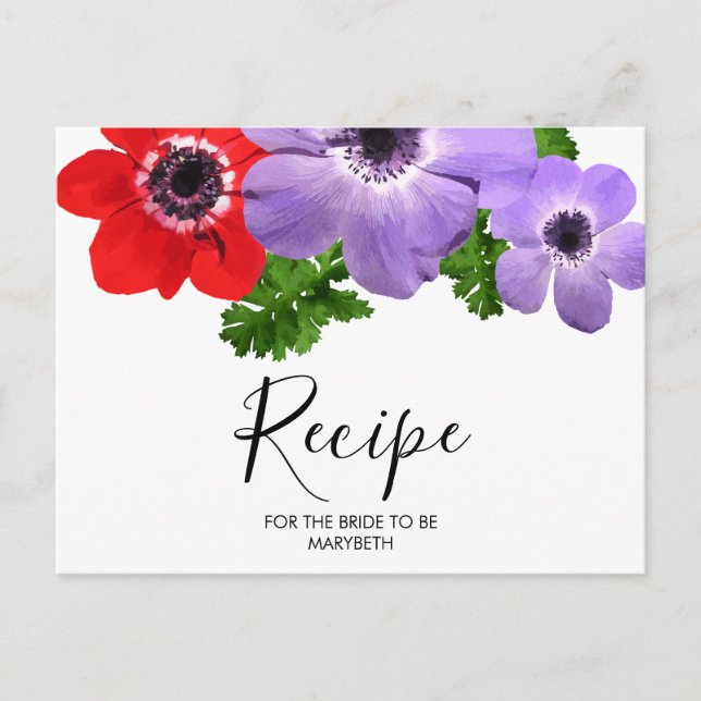 Carte postale Fête des mariées florale Aquarelle (Devant)