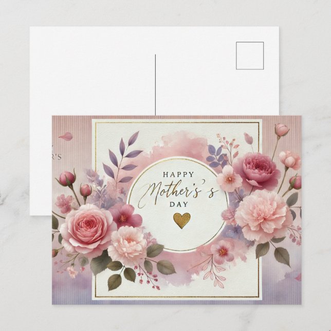 Carte postale Fête des mères (Devant / Derrière)