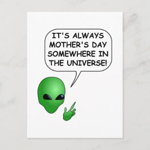 Carte Postale Fête des mères Aliens