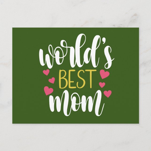 Carte Postale Fête des mères de la meilleure maman du monde | Ca (Devant)