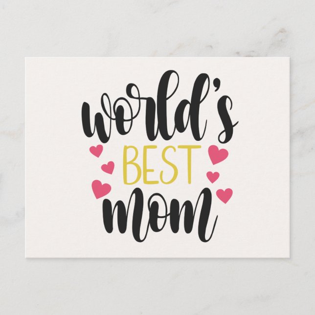 Carte Postale Fête des mères de la meilleure maman du monde | Ca (Devant)